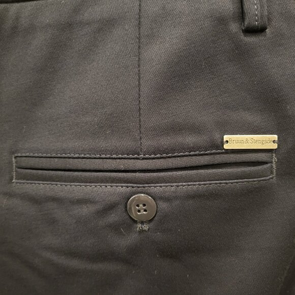 Bruun and Stengade Cotton Spandex Navy Chino Men's Pants Size 36 - Picture 4 of 14
